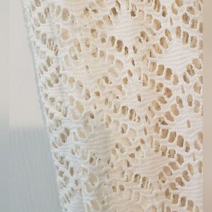 Cream Lacy Infinity Scarf